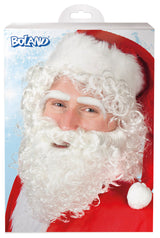 Joulupukin setti: peruukki, parta ja kulmakarvat