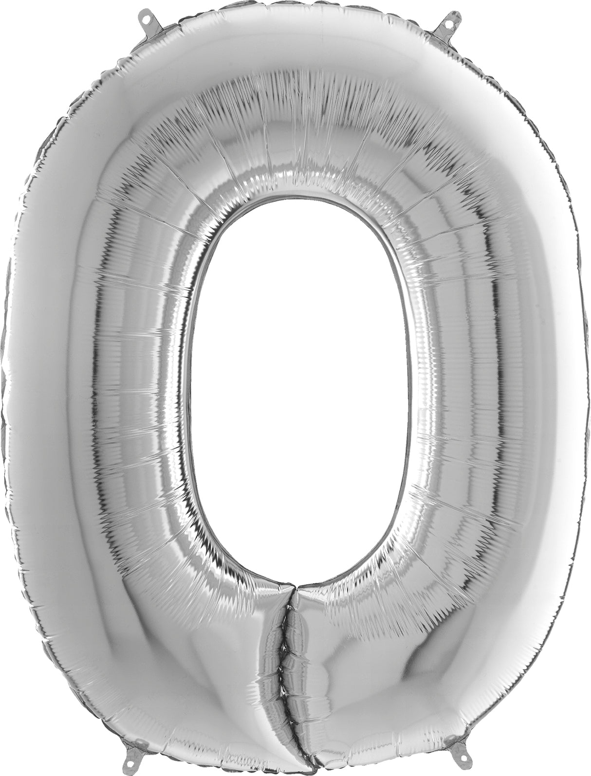 Numerofolio 0 hopeanvärinen puhallettava 35 cm