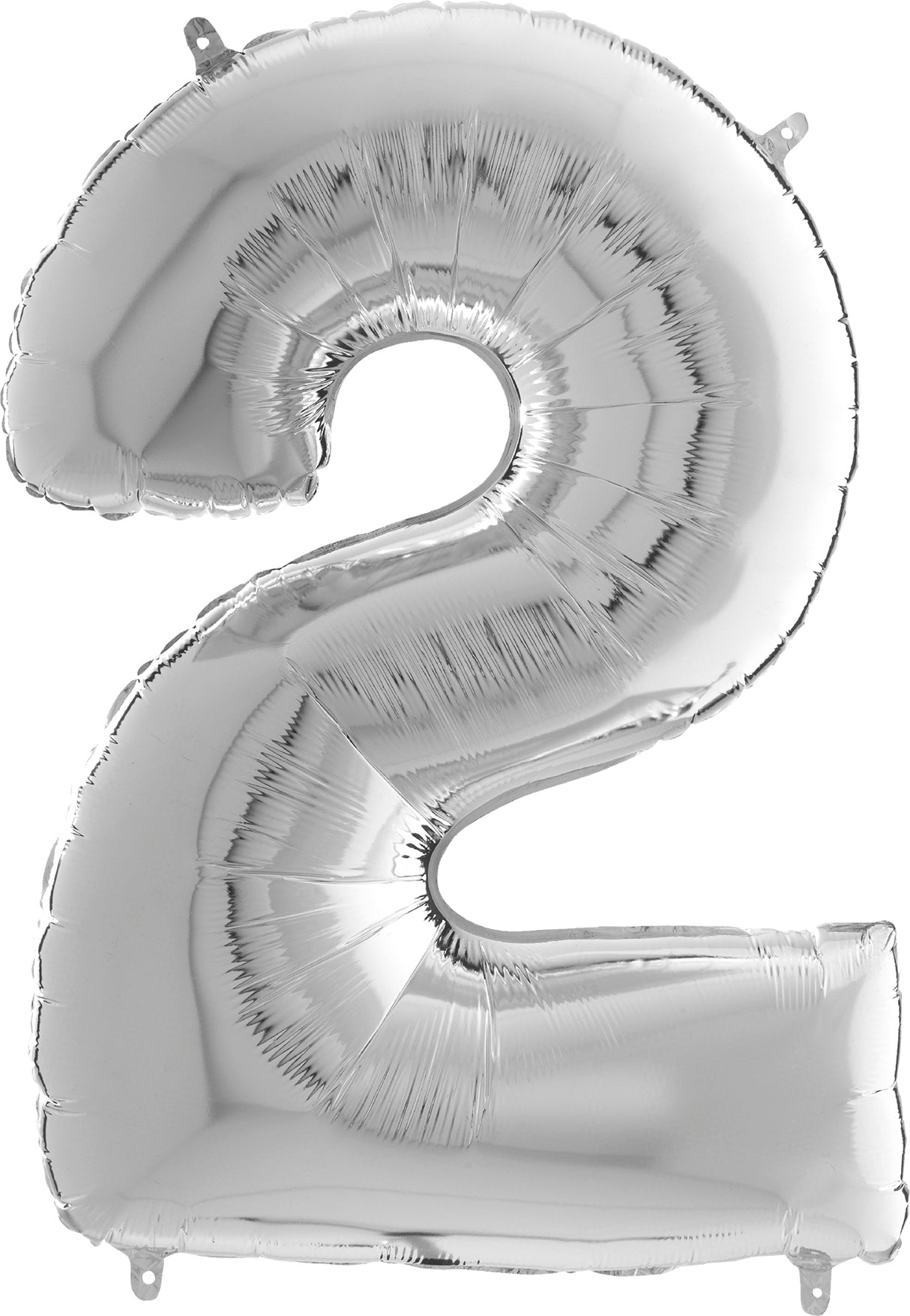 Numerofolio 2 hopeanvärinen puhallettava 35 cm