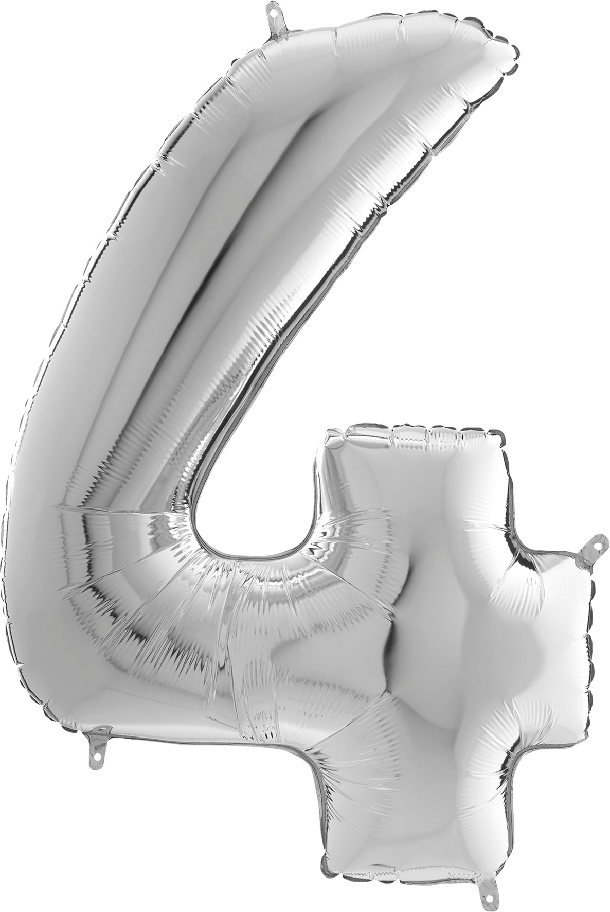 Numerofolio 4 hopeanvärinen puhallettava 35 cm
