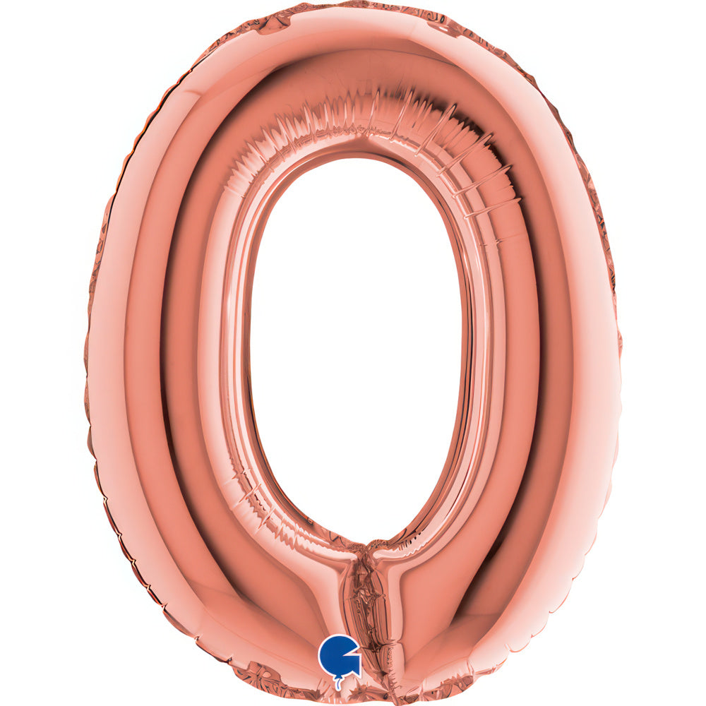 Numerofolio 0 ruusukullanvärinen puhallettava 35 cm