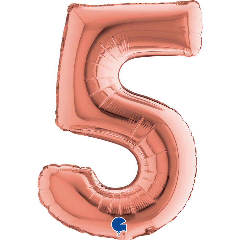 Numerofolio 5 ruusukullanvärinen puhallettava 35 cm