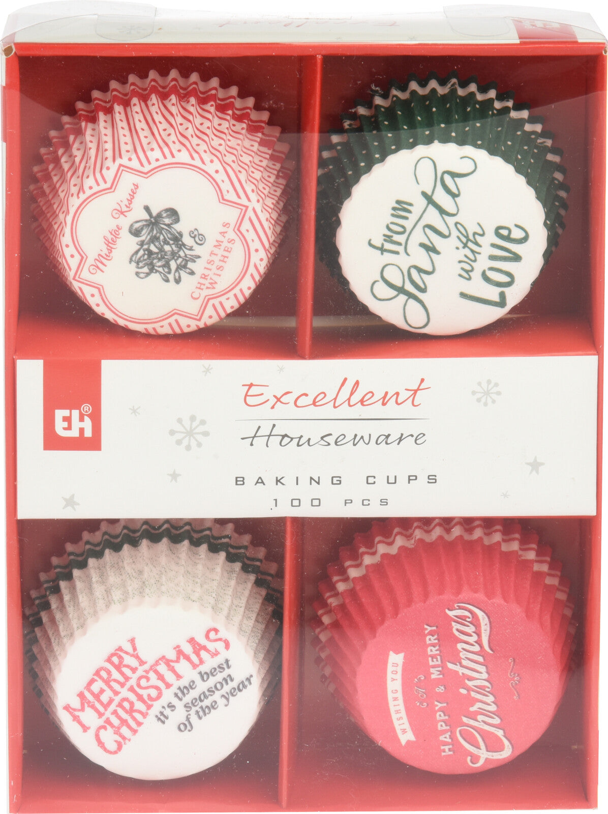 Muffinssivuokasetti jouluiset tekstit 100 kpl/pkt