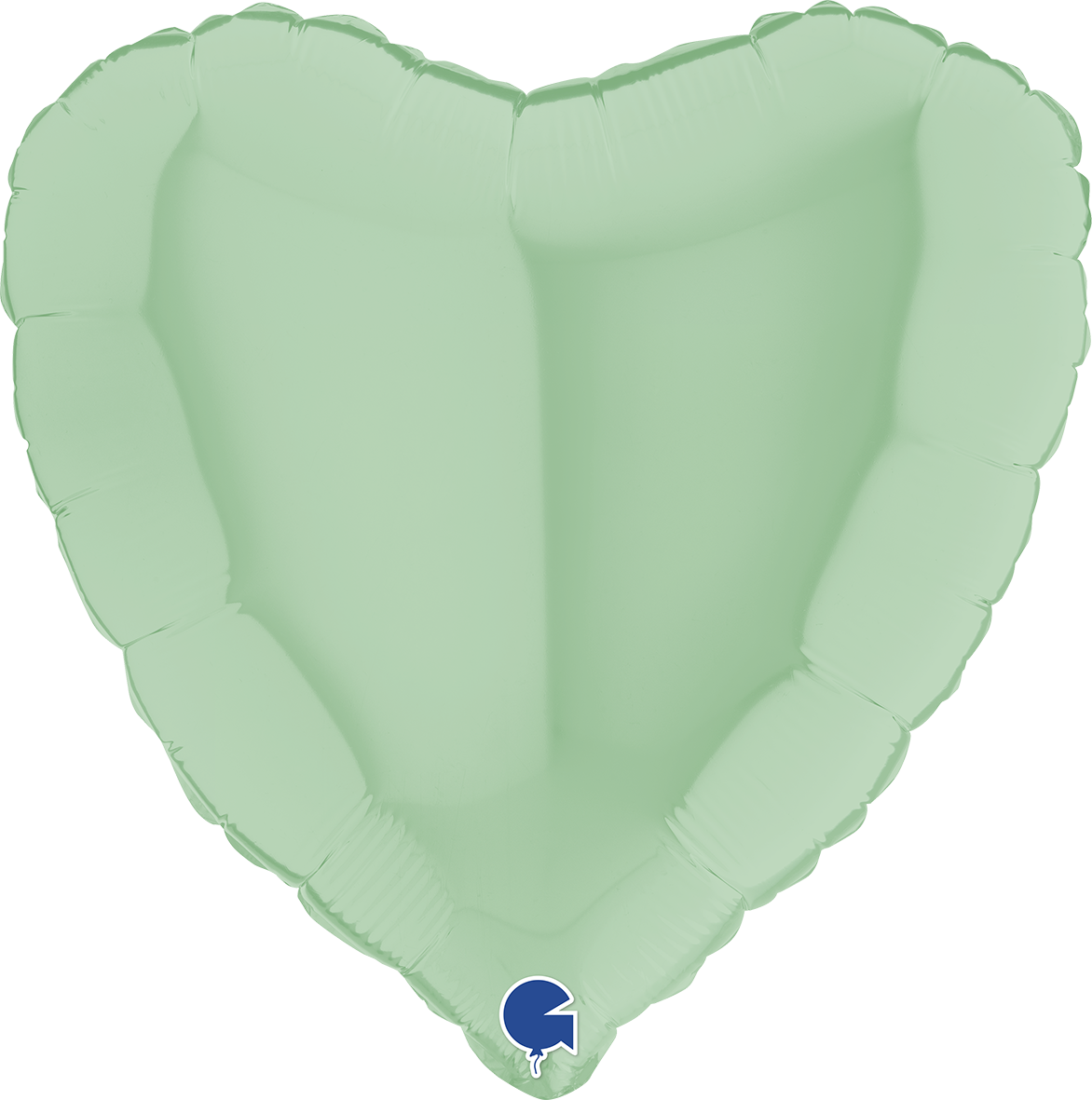 Vaaleanvihreä sydän foliopallo