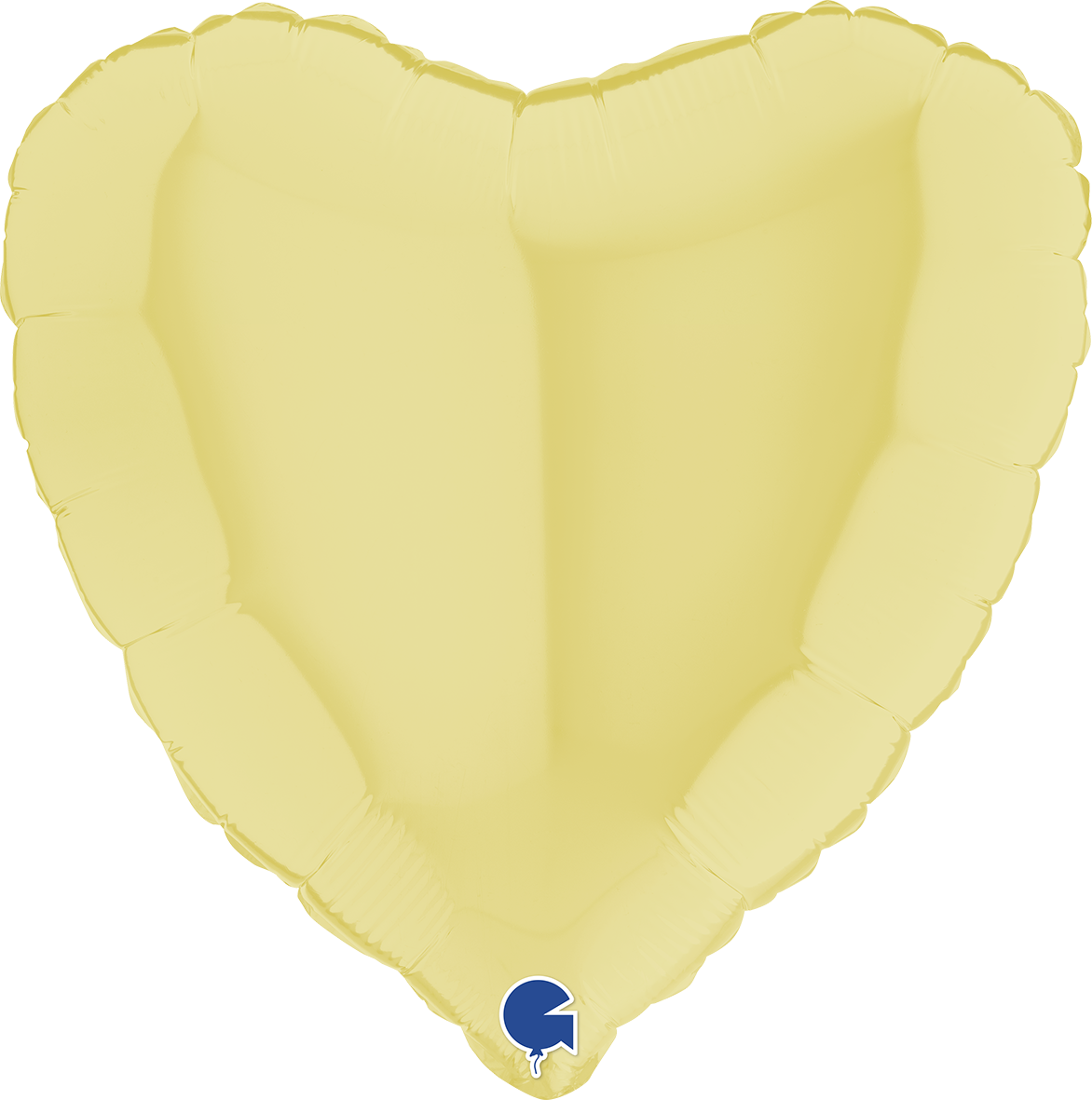 Vaaleankeltainen sydän foliopallo