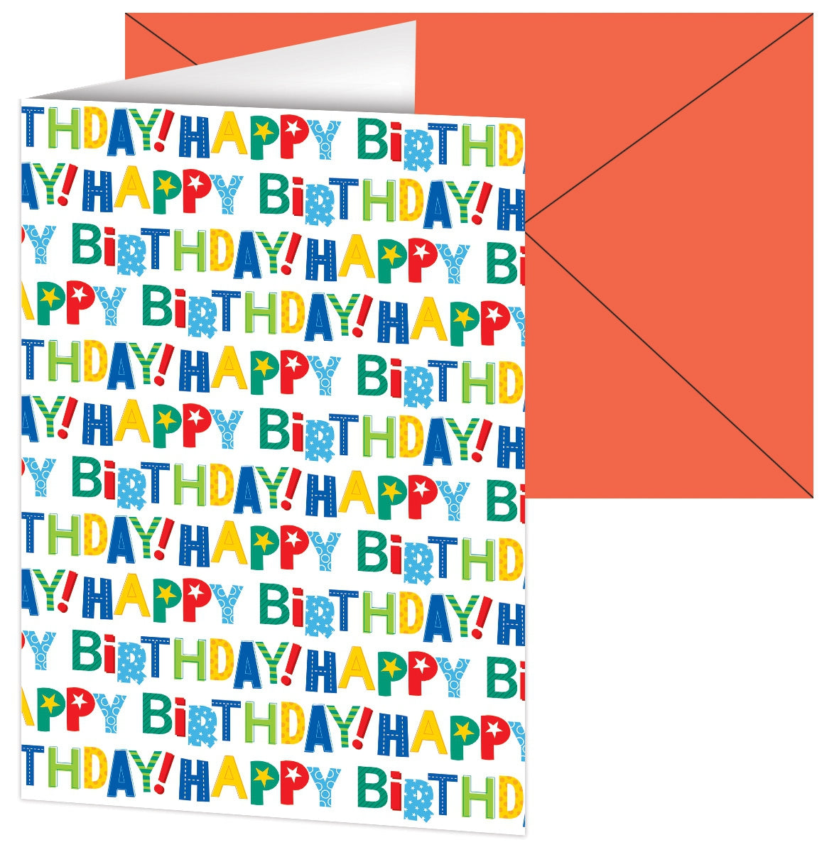 Onnittelukortti 12 x 17 cm Happy Birthday värikäs