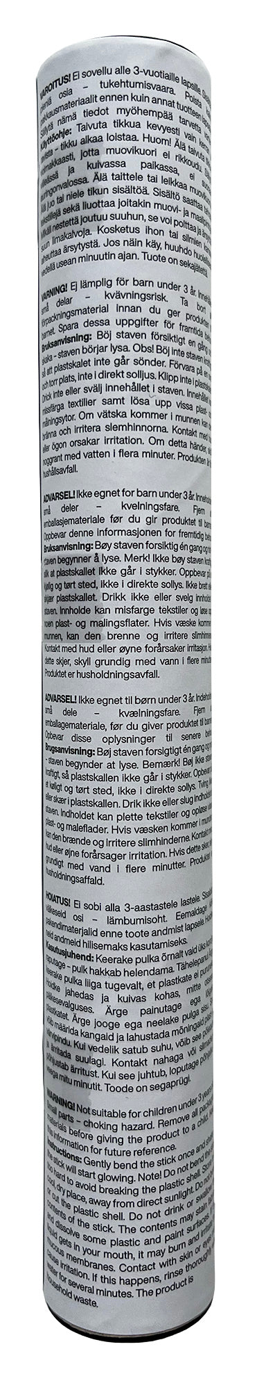 Pimeässä hohtavat valotikut, värisekoitus 8 kpl/pkt