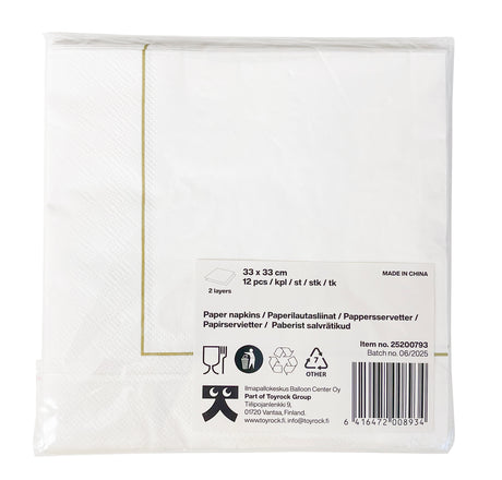 Ylioppilas lyyra suuri lautasliina 12 kpl/pkt