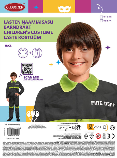 Palomiesasu lasten  104 cm