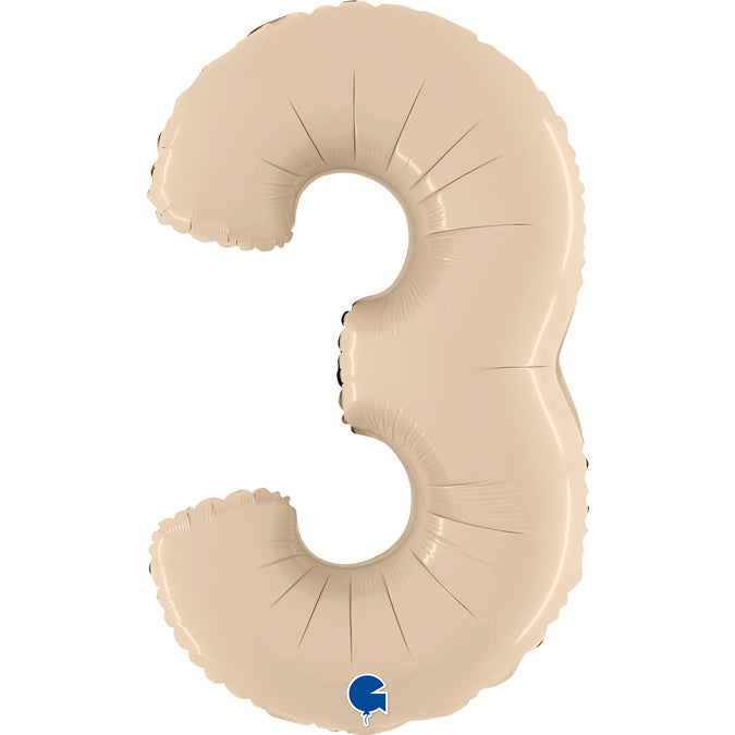 Numerofolio 3 kermanvärinen 70 cm