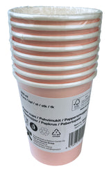 Pahvimuki Happy Birthday persikanvärinen 8 kpl/pkt