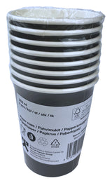 Pahvimuki Happy Birthday musta 8 kpl/pkt