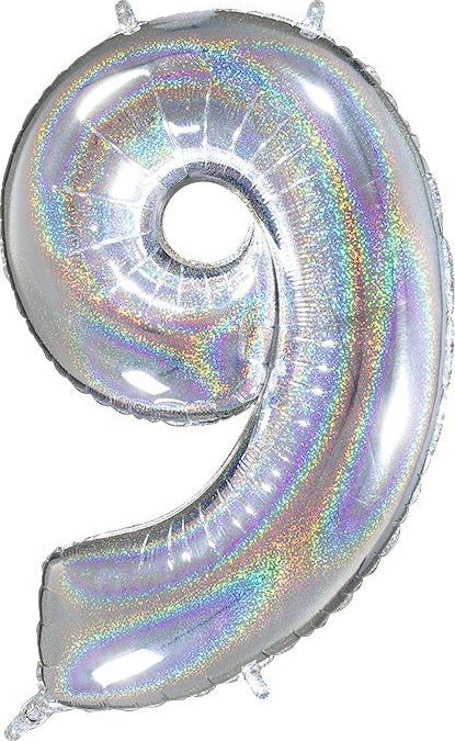 Numerofolio 9 hologrammi hopea 70 cm