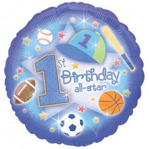 Syntymäpäivä First Birthday All-Star foliopallo