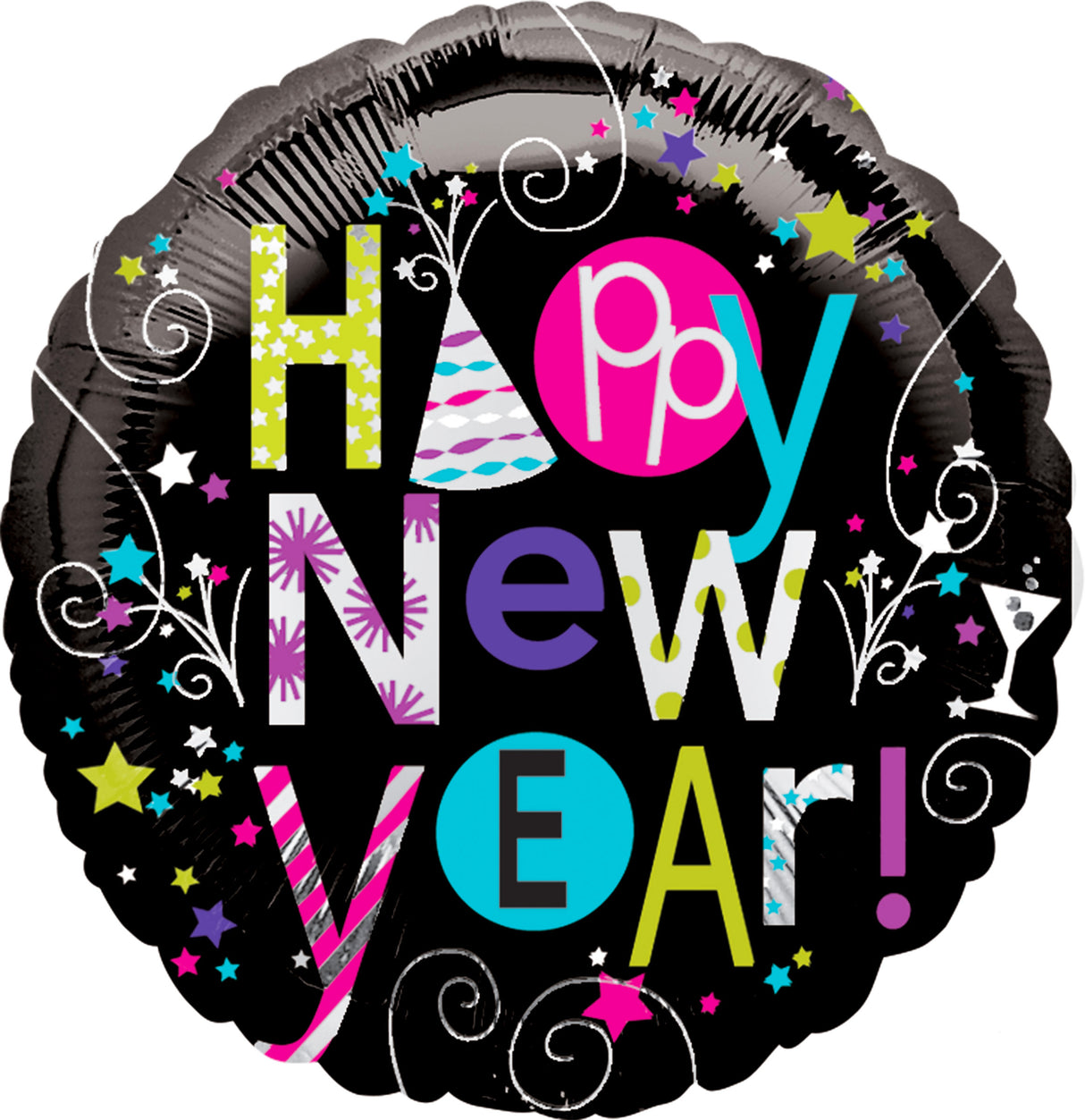 Playful Happy New Year foliopallo