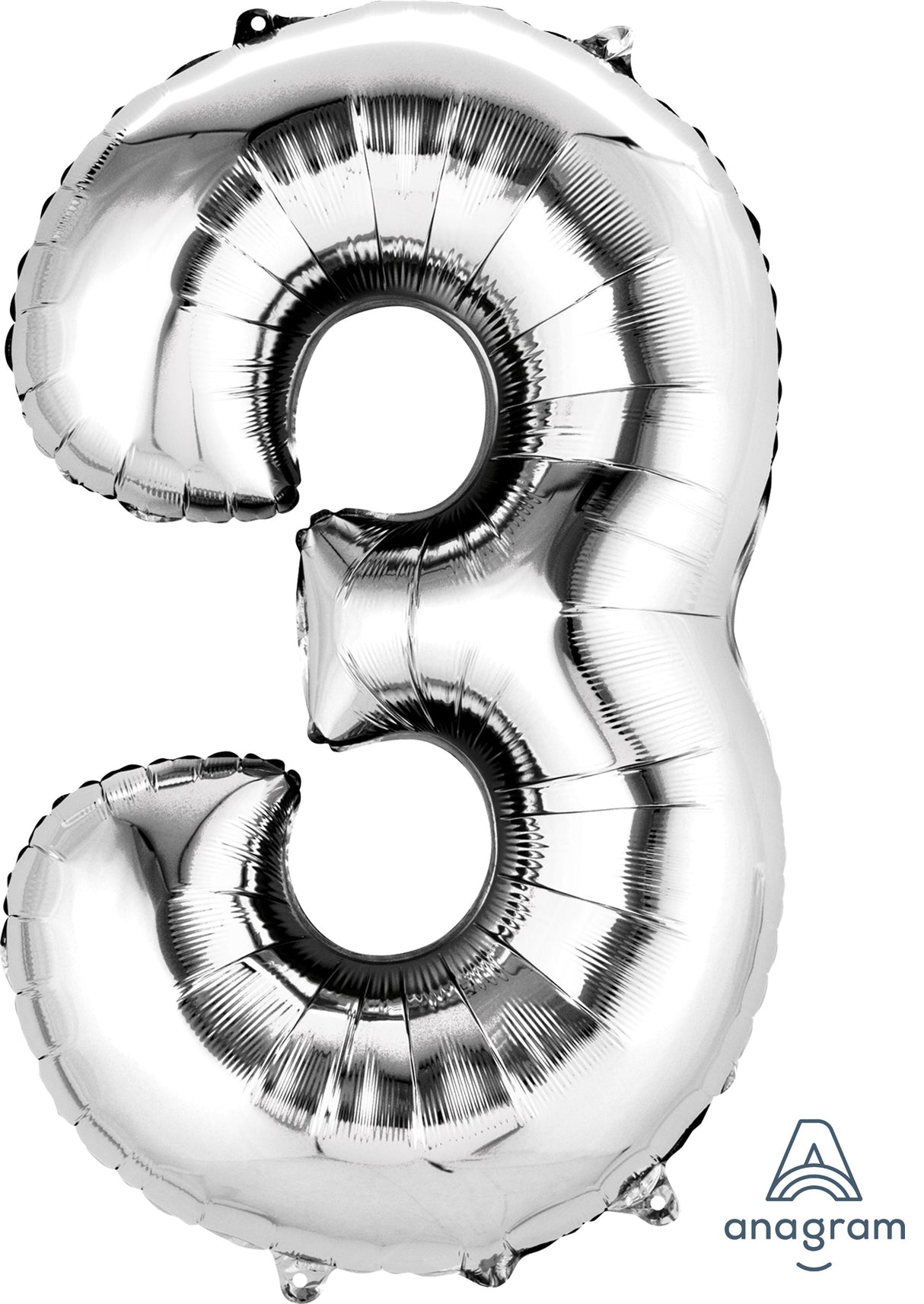 Numerofolio 3 hopeanvärinen 86 cm