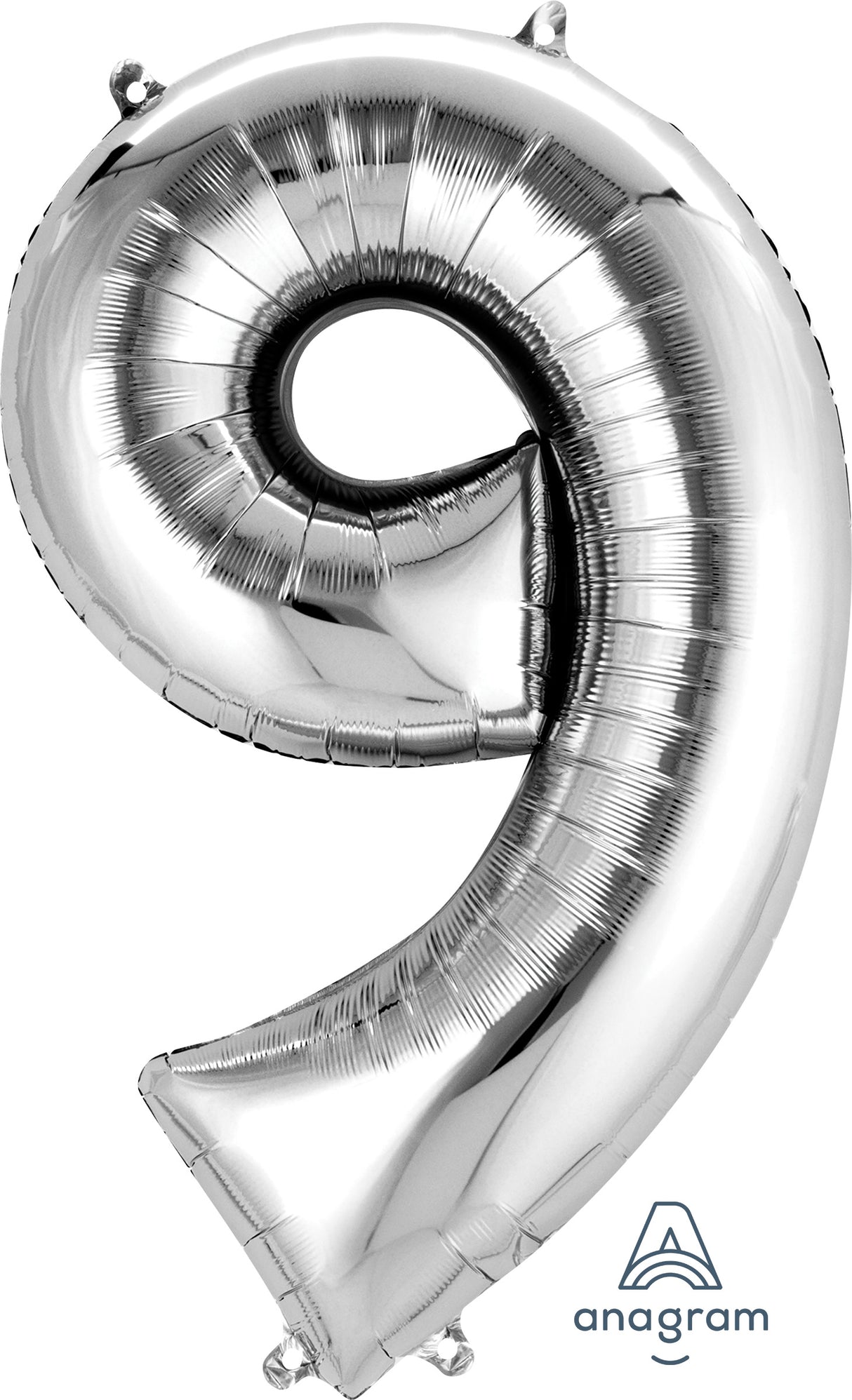 Numerofolio 9 hopeanvärinen 86 cm