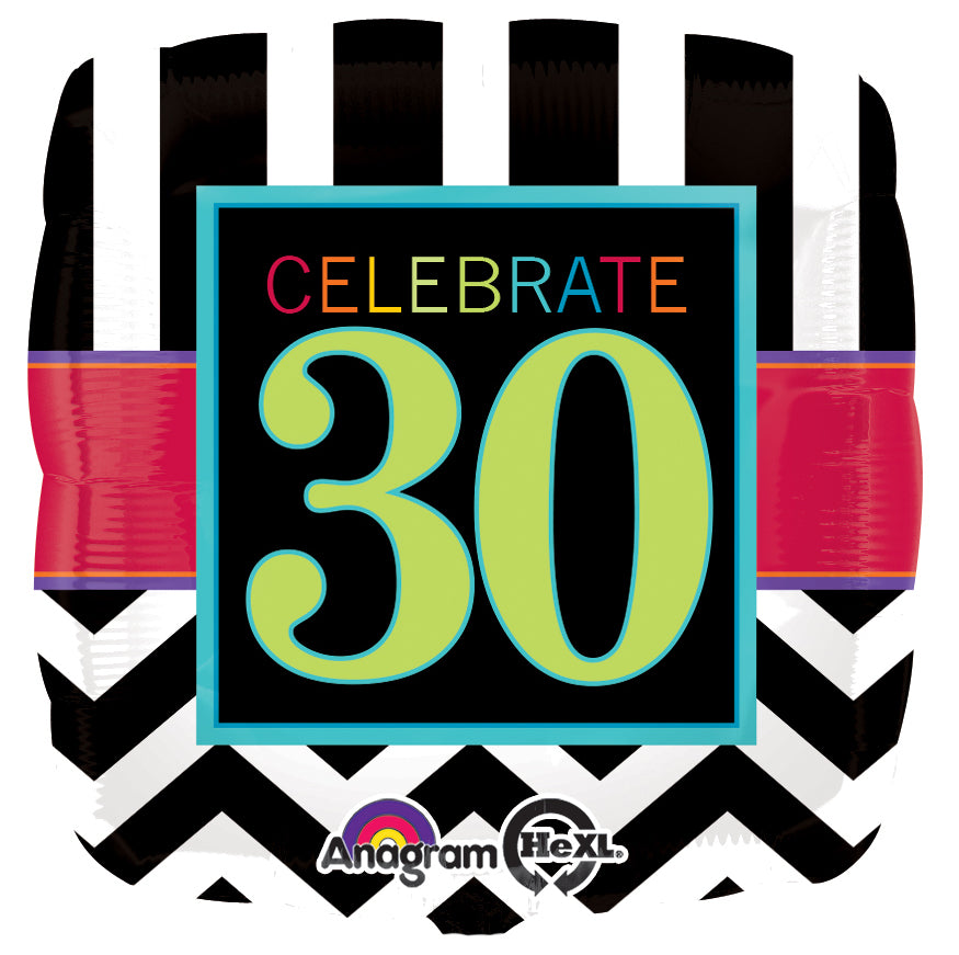 Happy Birthday celebrate 30 foliopallo