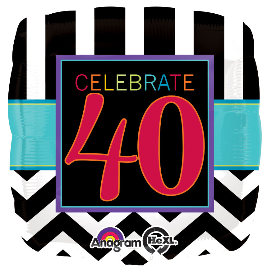 Happy Birthday celebrate 40 foliopallo
