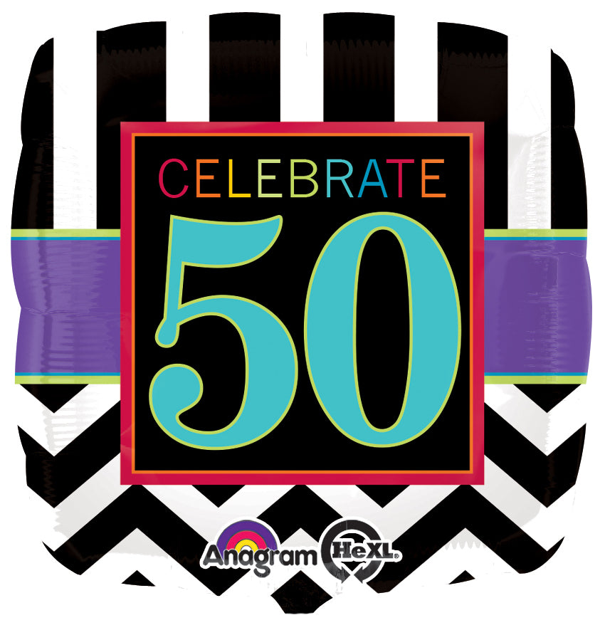Happy Birthday celebrate 50 foliopallo