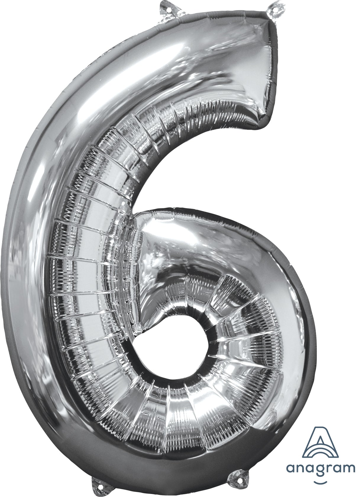 Numerofolio 6 hopeanvärinen 66 cm