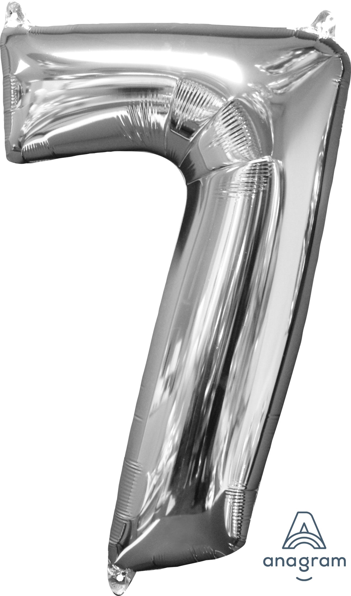 Numerofolio 7 hopeanvärinen 66 cm
