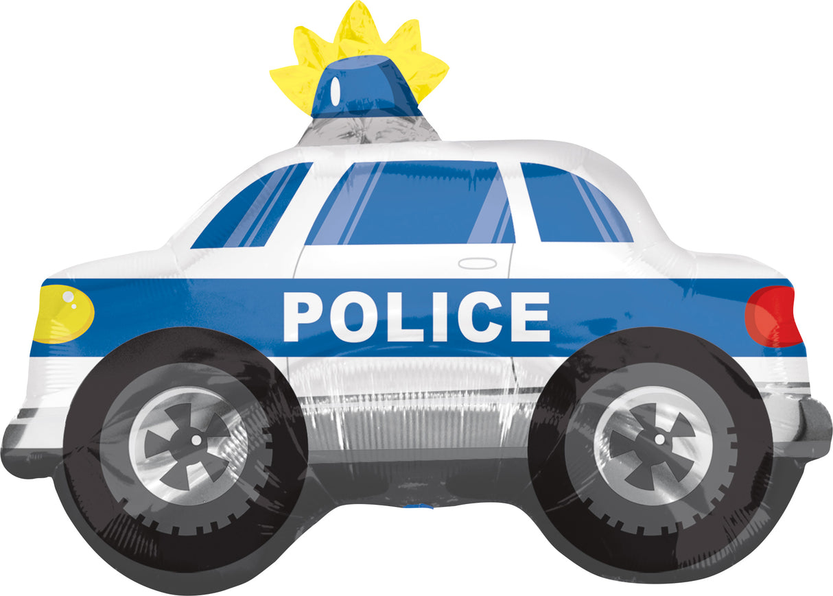 Poliisiauto muotofoliopallo (pakattu 5 kpl/pss)