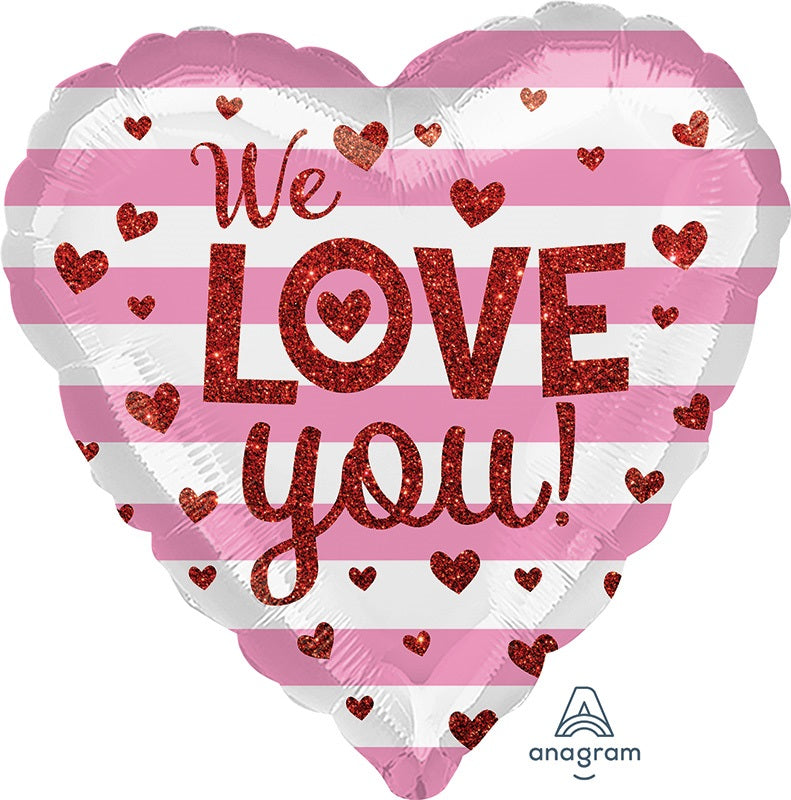 We love you sydämin foliopallo