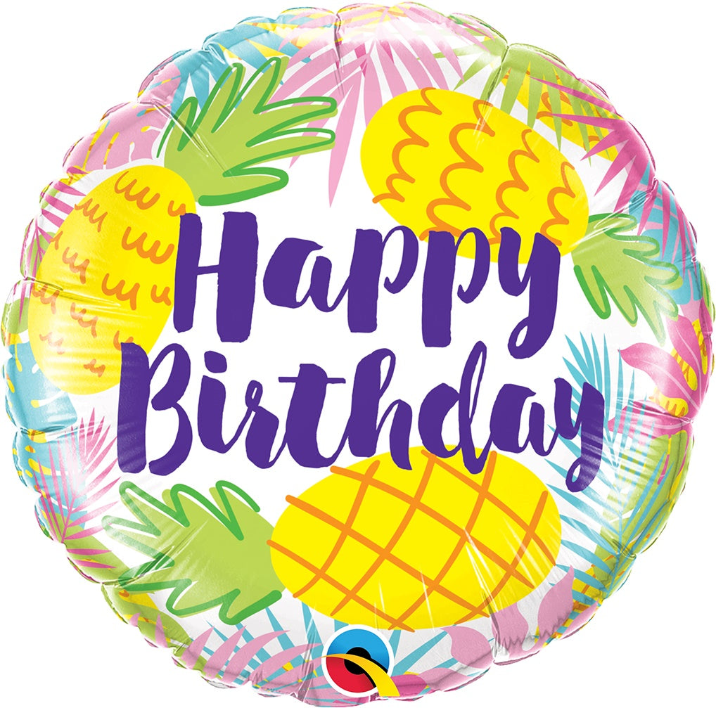 Happy Birthday ananas foliopallo