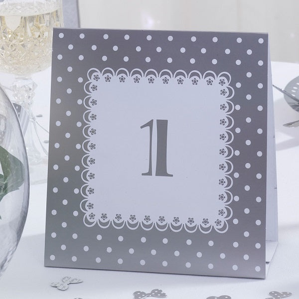 Chic Boutique numeroidut pöytäkortit 1-12