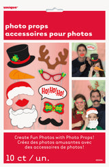 Photo Booth tarvikkeet, jouluaiheet 10 kpl/pkt