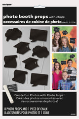 Photo Booth tarvikkeet, liitutaulu valmistujaiset 8 kpl/pkt
