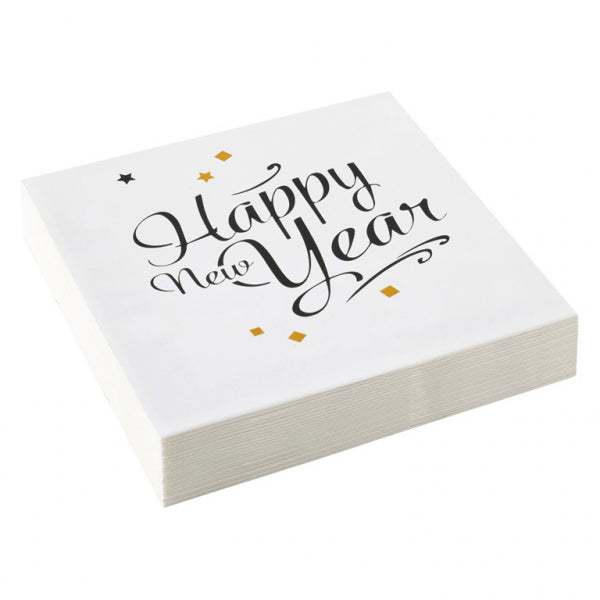 Happy New Year suuri lautasliina 20 kpl/pkt