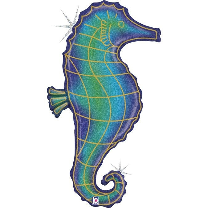 Kimalteleva merihevonen muotofoliopallo