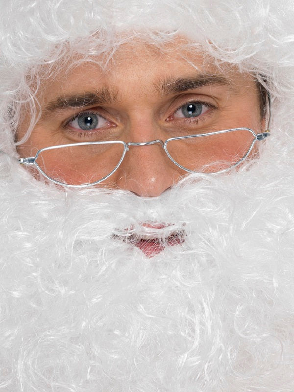 Joulupukin rillit, puolikuu hopeanvärisillä pokilla