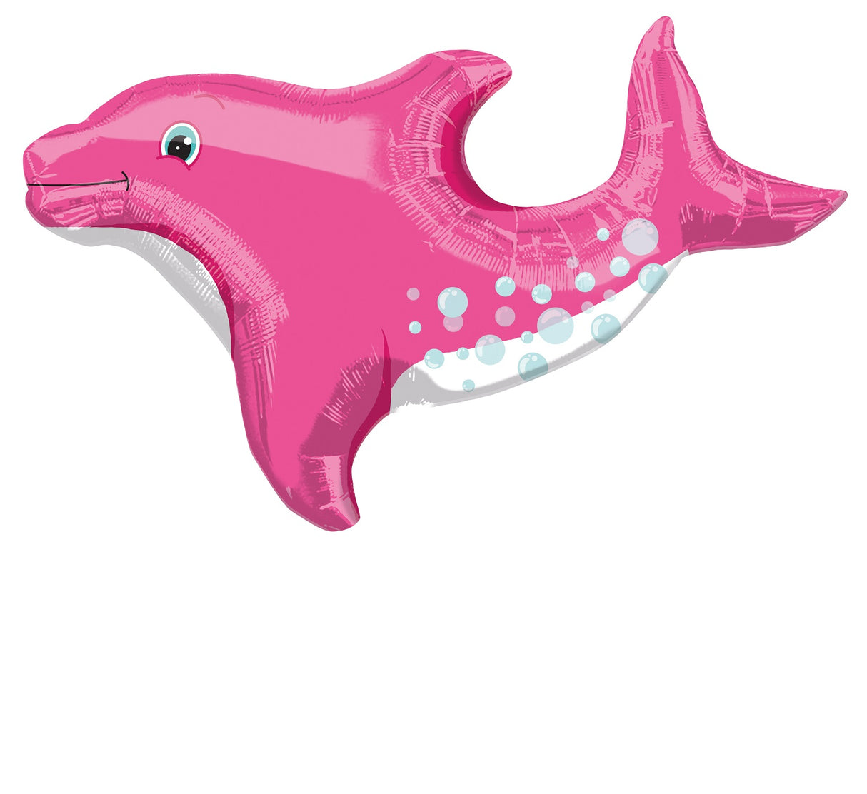 Suloinen delfiini pinkki muotofoliopallo 5 kpl/pkt