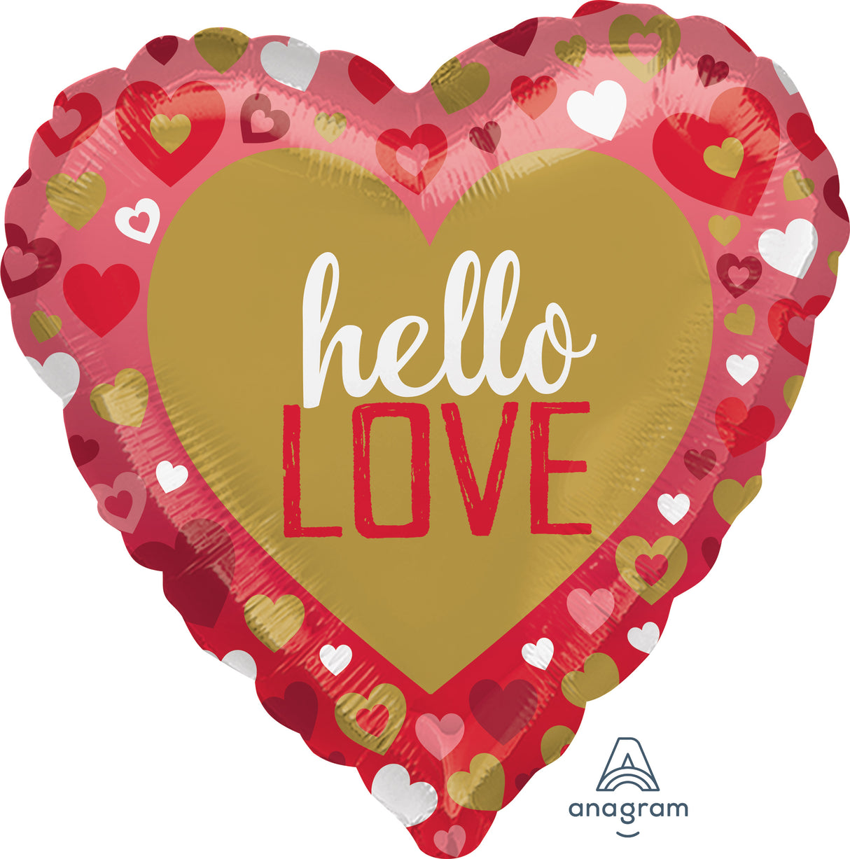 Hello Love sydän foliopallo