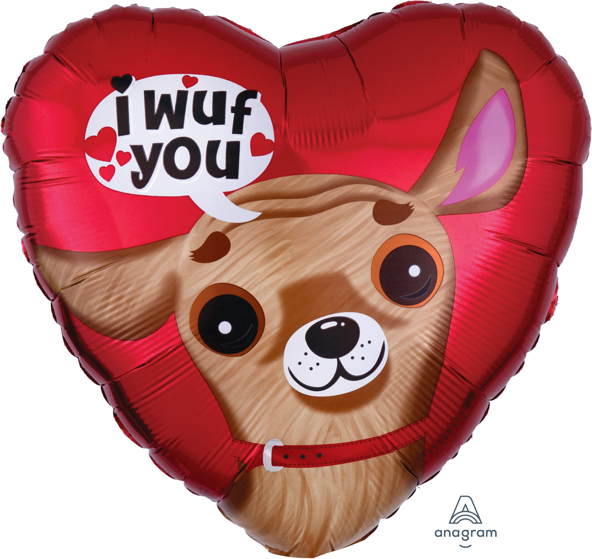 I wuf You sydän  foliopallo