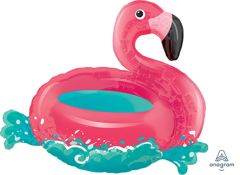 Kelluva flamingo muotofoliopallo