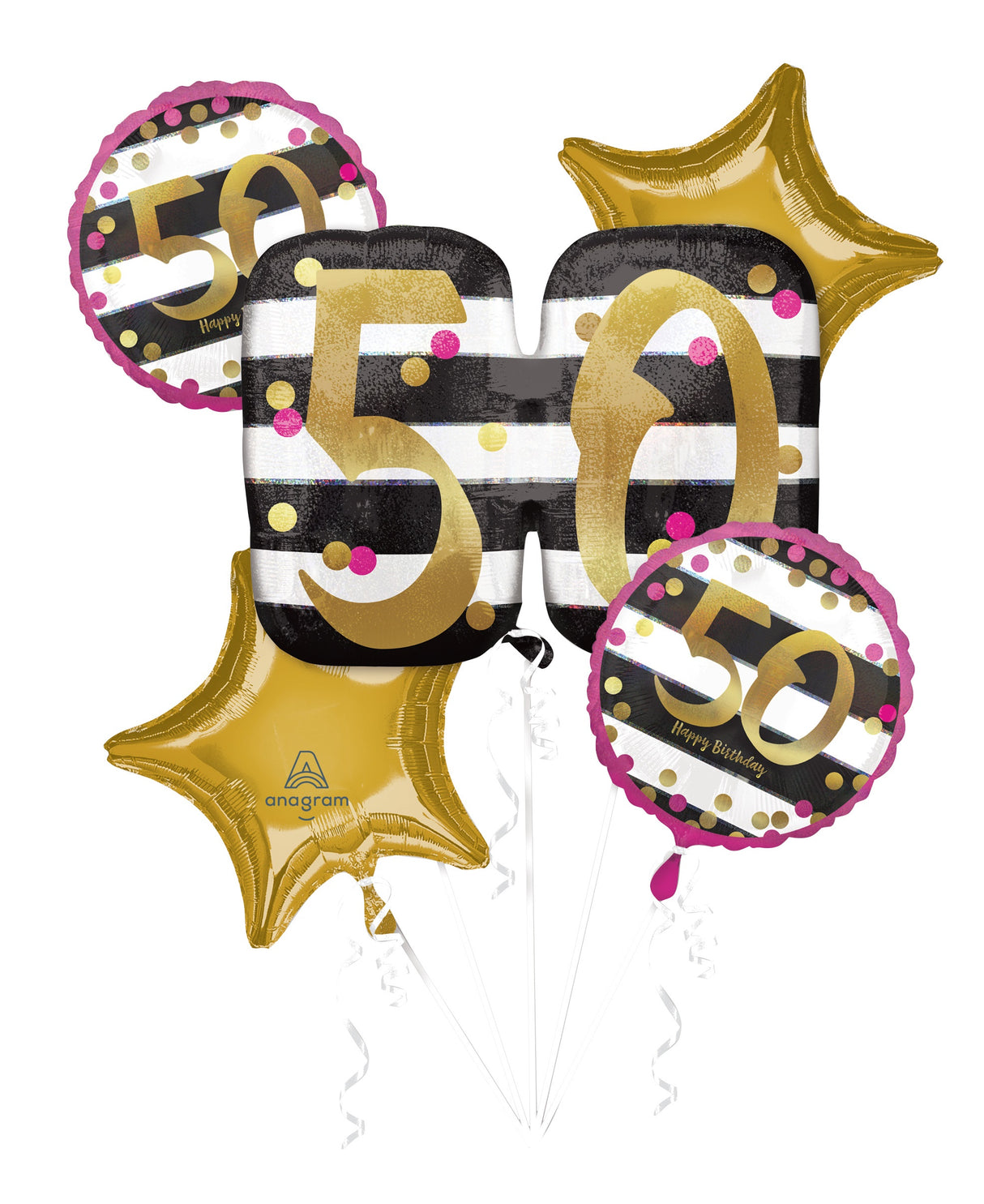 Syntymäpäivät 50 foliopalloasetelmapakkaus