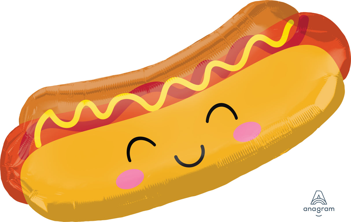 Hymyilevä Hot Dog muotofoliopallo