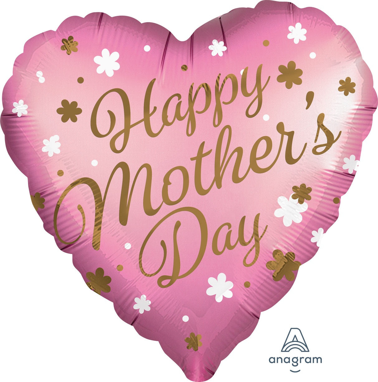 Happy Mothers Day satiinisydän foliopallo