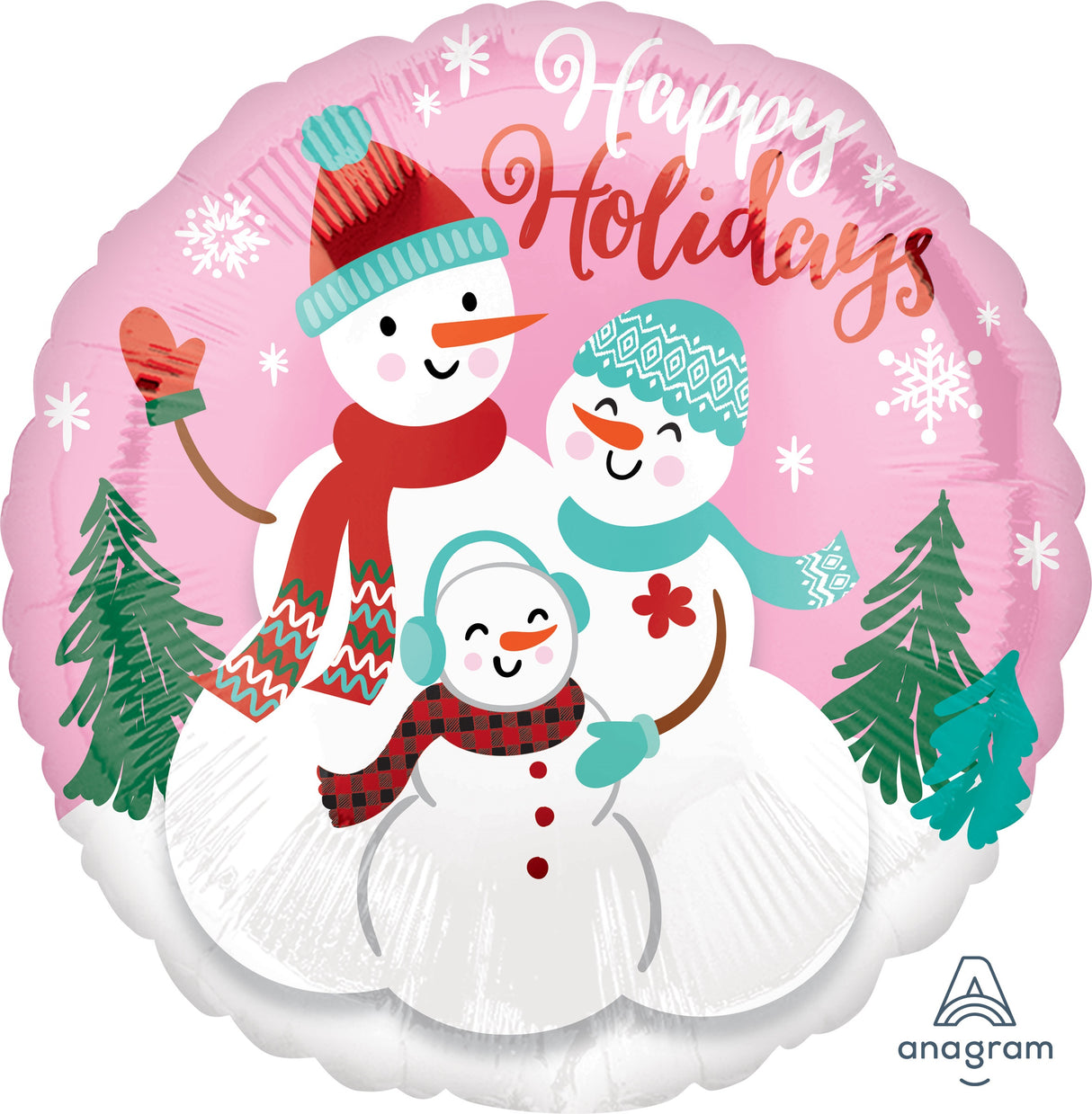 Happy holidays lumiukot foliopallo
