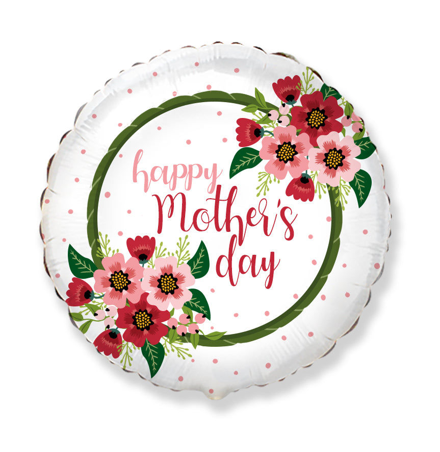 Happy Mother's Day kukilla foliopallo (pakattu 5 kpl/pss)