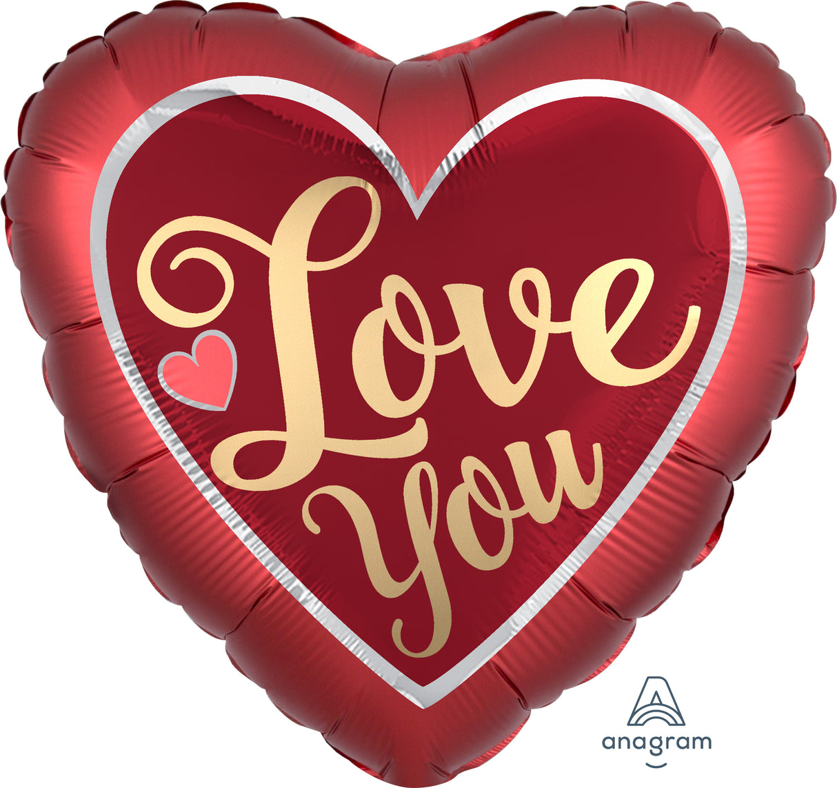 Love you satiini foliopallo