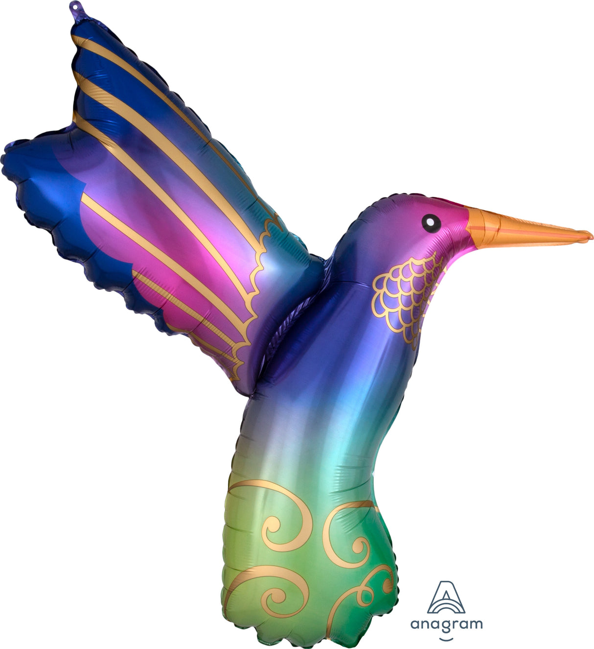 Kolibri satiinivärein muotofoliopallo