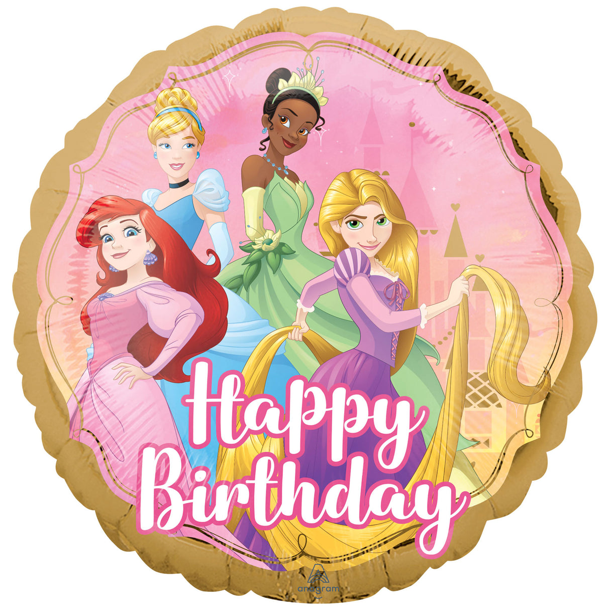 Prinsessa Happy Birthday foliopallo