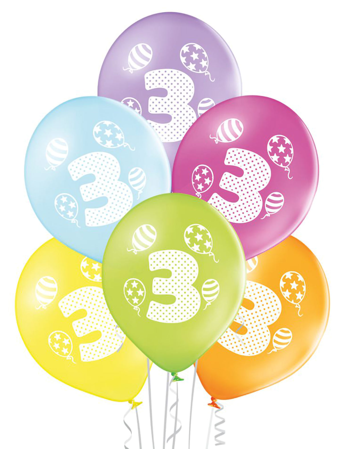 Ekoilmapallo 3 vuotta 6 kpl/pkt