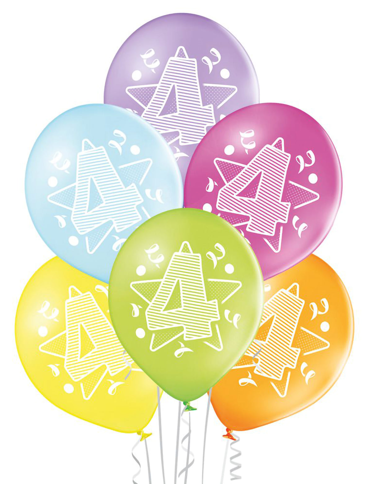 Ekoilmapallo 4 vuotta 6 kpl/pkt