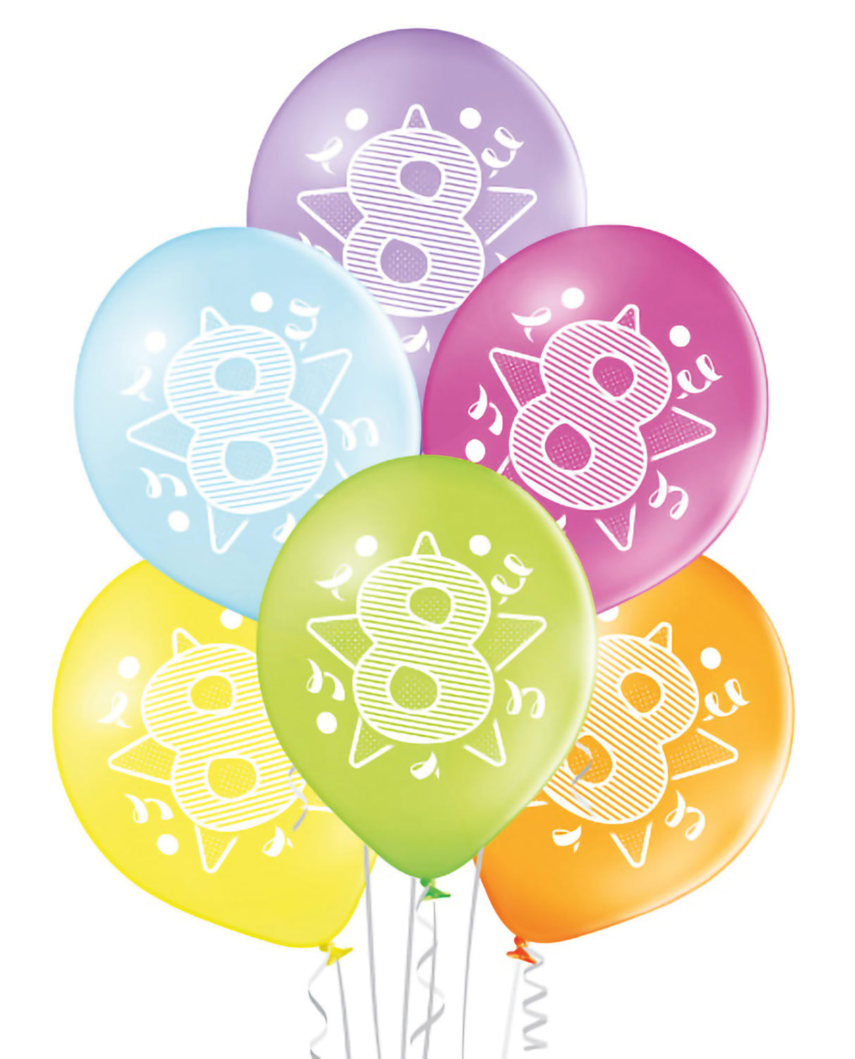 Ekoilmapallo 8 vuotta 6 kpl/pkt